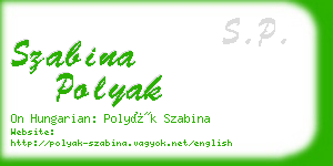 szabina polyak business card